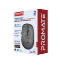 Promate Blix-3M Triple Mode Rechargeable Wireless Mouse – Bluetooth & 2.4GHz Silent Click High Precision Ergonomic Optical Mouse for Office, Home, Laptop, and Professional Use