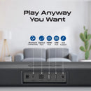 Promate CastBar‑60 60W SoundBar with Subwoofer – High‑Power Premium Audio System for TV, Movies, Gaming, Home Entertainment, and Professional Use