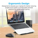 Promate DESKMATE‑5 Multi‑Level Adjustable Laptop Stand – Heavy Duty Ergonomic Laptop Riser for Office, Home, and Professional Workstations