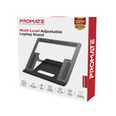 Promate DESKMATE‑5 Multi‑Level Adjustable Laptop Stand – Heavy Duty Ergonomic Laptop Riser for Office, Home, and Professional Workstations
