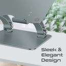 Promate DESKMATE‑7 Ergonomic Multi‑Level Aluminum Laptop Stand – Heavy Duty Adjustable Laptop Riser for Office, Home, and Professional Workstations