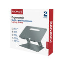 Promate DESKMATE‑7 Ergonomic Multi‑Level Aluminum Laptop Stand – Heavy Duty Adjustable Laptop Riser for Office, Home, and Professional Workstations
