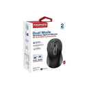 Promate KEN Dual Mode Wireless Optical Mouse – Bluetooth & 2.4GHz Ergonomic High Precision Optical Mouse for Office, Home, Laptop, and Professional Use