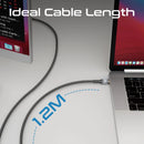Promate LUCIDLINE-CC120 100W 1.2m USB-C to USB-C Cable – High-Speed Durable Charging and Data Transfer Cable for Laptops, Smartphones, and Professional Devices