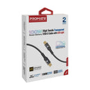 Promate LUCIDLINE-CC120 100W 1.2m USB-C to USB-C Cable – High-Speed Durable Charging and Data Transfer Cable for Laptops, Smartphones, and Professional Devices