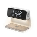 Promate LUMIX-15W 15W LED Alarm Clock with Wireless Charger – Multifunction LED Clock with Fast Wireless Charging for Bedroom, Office, and Professional Workspaces
