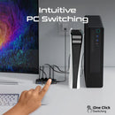 Promate MediaSwitch-KVM 4K@60Hz USB 3.0 KVM Switch – Professional Dual Device Control System for Office, Workstation, and Multimedia Applications