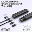 Promate PERK Compact All-in-1 Charging Cable and Travel Kit – Versatile Portable Charging Solution for Smartphones, Tablets, Laptops, and On-the-Go Professionals