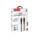 Promate POWERBOLT240-2M 240W Super Speed Fast Charging USB-C Cable – High-Power Durable Cable for Laptops, Smartphones, Tablets, and Professional Devices
