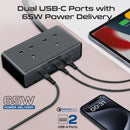 Promate POWERBRIX2-GAN65 65W Charging Station – Multi‑Port High‑Speed GaN Power Delivery Charger for Laptops, Smartphones, Tablets, and Professional Devices