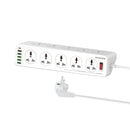 Promate POWERMATRIX‑3M 10‑Port Power Strip – Heavy Duty Multi‑Outlet Power Strip with 3 m Cable for Office, Home, Workshop, and Professional Power Distribution