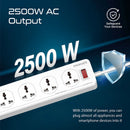 Promate POWERMATRIX‑3M 10‑Port Power Strip – Heavy Duty Multi‑Outlet Power Strip with 3 m Cable for Office, Home, Workshop, and Professional Power Distribution