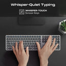 Promate ProKeys-X2 Wireless Keyboard – Full Size High-Performance Typing Keyboard for Office, Home, and Professional Productivity Use