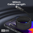 Promate SPRINGY 60W Magnetic Self-Organizing Cable – Professional Heavy Duty Fast Charging and Data Transfer Cable for Home, Office, Workshop, and Travel Use