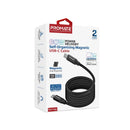 Promate SPRINGY 60W Magnetic Self-Organizing Cable – Professional Heavy Duty Fast Charging and Data Transfer Cable for Home, Office, Workshop, and Travel Use