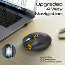 Promate Samo Tri Tri-Connect Wireless Mouse Rechargeable Battery 2.4GHz Dual Bluetooth – Ergonomic High Precision Multi-Device Optical Mouse for Office, Home, Laptop, and Professional Use