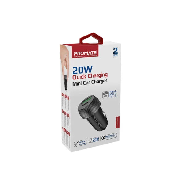 Promate DriveGear 20W Quick Mini Car Charger