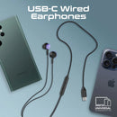 Promate LumiBuds-C LumiSound Transparent Stereo USB-C Wired RGB Earphones