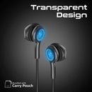 Promate LumiBuds-C LumiSound Transparent Stereo USB-C Wired RGB Earphones