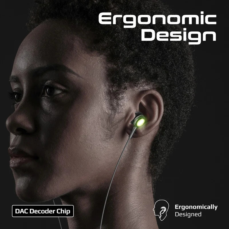 Promate LumiBuds-C LumiSound Transparent Stereo USB-C Wired RGB Earphones