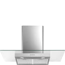 Ramtons RB/116 90CM Flat Glass Chimney Hood – Stainless Steel Kitchen Ventilation Hood with Flat Glass Canopy, Powerful Suction and Easy-Clean Filters for Smoke & Odour Removall