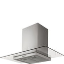 Ramtons RB/116 90CM Flat Glass Chimney Hood – Stainless Steel Kitchen Ventilation Hood with Flat Glass Canopy, Powerful Suction and Easy-Clean Filters for Smoke & Odour Removal