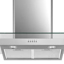 Ramtons RB/116 90CM Flat Glass Chimney Hood – Stainless Steel Kitchen Ventilation Hood with Flat Glass Canopy, Powerful Suction and Easy-Clean Filters for Smoke & Odour Remova