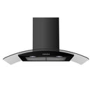Ramtons RB/121 90CM Black Hood – Stylish Black Stainless Steel Kitchen Chimney Hood with Powerful Suction, LED Lighting and Easy-Clean Filters for Smoke &amp; Odour Removal
