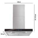 Ramtons RB/312 60CM Integrated Hood S/S – Built-In Stainless Steel Kitchen Chimney Hood with Powerful Extraction, LED Lighting and 3-Speed Push Button Control for Smoke &amp; Odour Ventilation