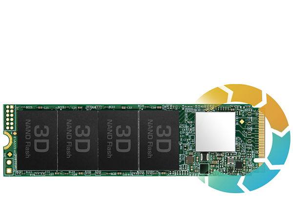 Transcend TS1TMTE110Q 1TB, M.2 2280,PCIe Gen3x4, M-Key, QLC, DRAM-less SSD 