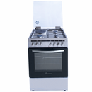 Ramtons RC/610 3G+1E 60x60 Half Inox Cooker – Powerful 3 Gas Burners + 1 Electric Plate, Durable Stainless Steel, Ideal for Home, Office & Small Commercial Kitchens