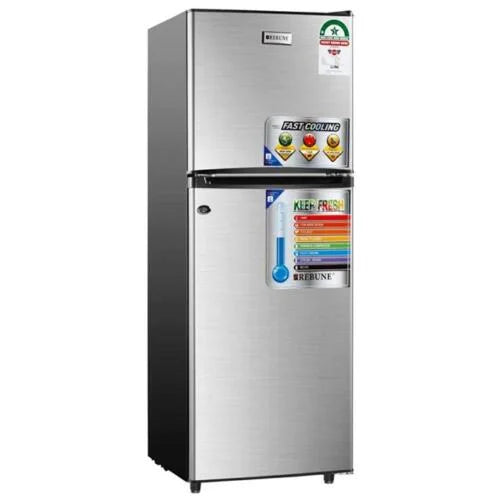 Rebune RE-2020-4 Double Doors Fridge 328L - Low Noise, Low Energy Consumption, 1000W Refrigerator with Removable Storage Drawer