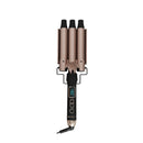 Rebune RE-2152 3-Barrel Hair Curling Iron with Digital Display – Fast Heating, Easy Styling, Safe & Durable