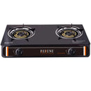 Rebune RE-4-054 Gas Stove - Low Gas Consumption, Non-stick Gas Cooker with Two Burners