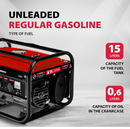K-Max Italy 2.4kVA Petrol Generator KM4600E – Electric Start Gasoline Generator
