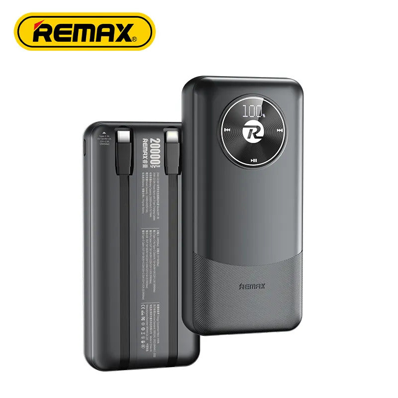 Remax RPP-38 20000mah Built In Cable 20W, 22.5W Fast Charging Power Bank 20W 22.5W