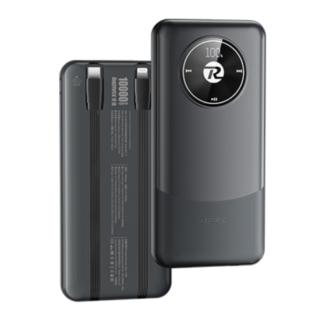 Remax RPP-37 10000mAh Power Bank 20W + 22.5W Dual Fast Charging Built-in Cables For iPhone / Android