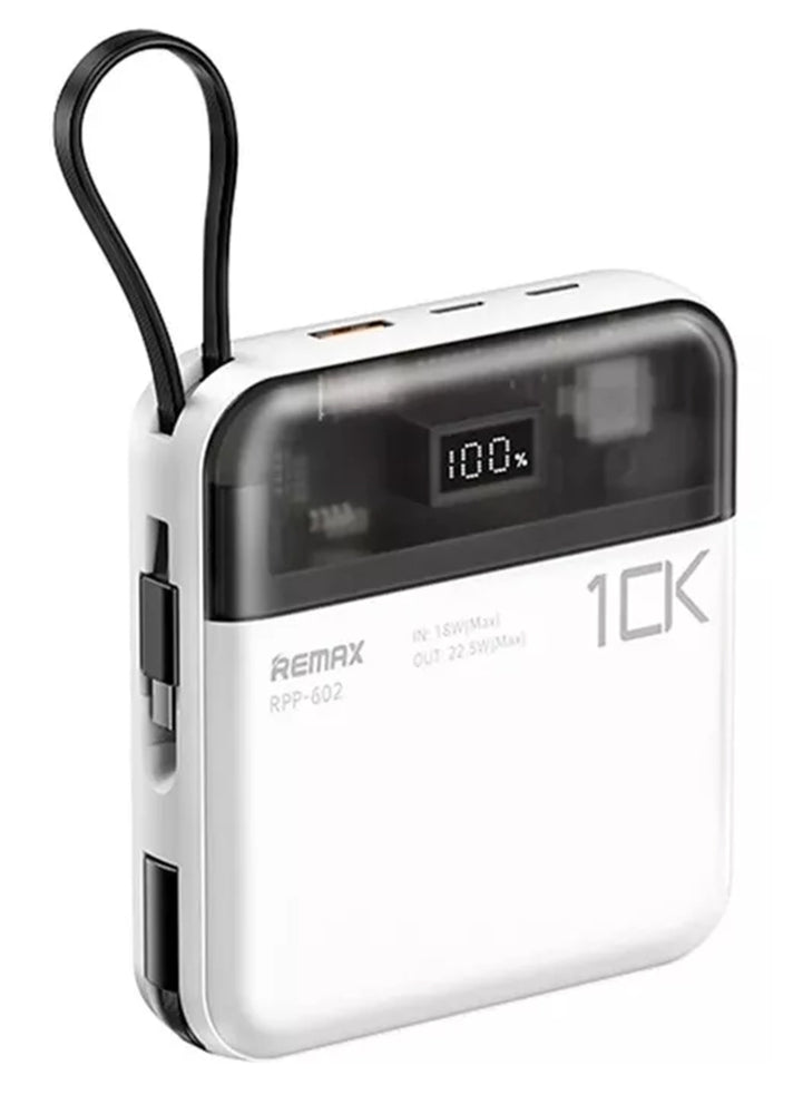 Remax RPP-602 Pro 20W+22.5W Dual Cabled Fast Charging Power Bank 10000mAh Portable Phone Charger