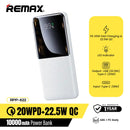Remax RPP-622  10000mAh Power Bank 20W+22.5W PD+QC Fast Charging Portable Charger