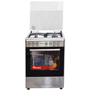 Ramtons RF/485 3G+1E 60x60 Inox Cooker – Powerful 3 Gas Burners + 1 Electric Hotplate, Durable Stainless Steel, Ideal for Home