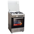Ramtons RF/485 3G+1E 60x60 Inox Cooker – Powerful 3 Gas Burners + 1 Electric Hotplate, Durable Stainless Steel, Ideal for Home