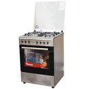 Ramtons RF/485 3G+1E 60x60 Inox Cooker – Powerful 3 Gas Burners + 1 Electric Hotplate, Durable Stainless Steel, Ideal for Home