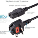 Ramtons RM/333 Power Cord for Kettle & Computer – Universal Fit, Durable, High-Quality, Safe & Reliable, Home & Office Use