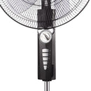 Ramtons RM/668 Black Stand Fan 4-Speed – Powerful Airflow, Adjustable Height, Quiet Operation, Perfect for Home, Office & Commercial Spaces