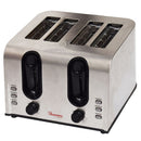 Ramtons RM/678 4-Slice Pop-Up Toaster – Stainless Steel, Fast Heating, Adjustable Browning, Extra-Wide Slots, Easy to Clean, Home & Kitchen Use