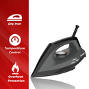 RAMTONS RM/692 1200W Dry Iron – Non-Stick Soleplate, Fast Heating, Lightweight & Ergonomic, Home Use