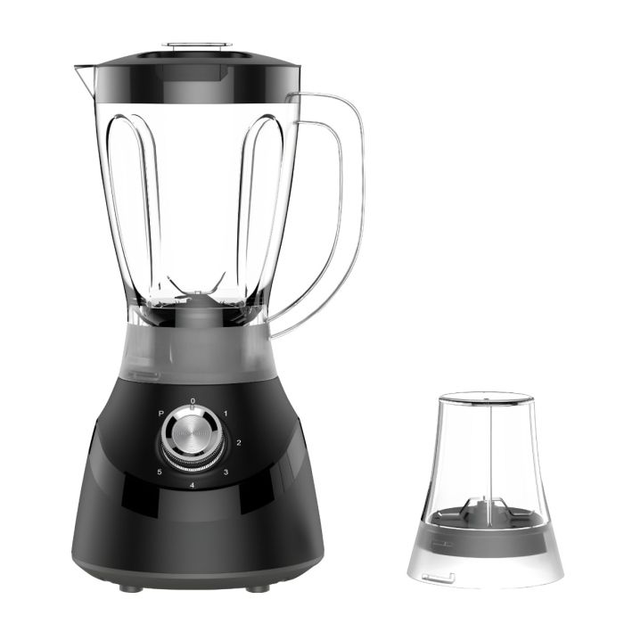 Ramtons RM/764 2-in-1 Blender- Powerful 500W Blender with Grinder, Durable Jar, Sharp Stainless-Steel Blades &amp; Easy Cleaning Design