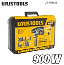 UyuStools UY-RTM28 Rotary Hammer Drill – Heavy-Duty Electric Hammer with SDS Plus Chuck, Variable Speed, Impact Function, Ideal for Concrete, Masonry, Wood, and Metal Drilling