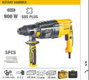 UyuStools UY-RTM28 Rotary Hammer Drill – Heavy-Duty Electric Hammer with SDS Plus Chuck, Variable Speed, Impact Function, Ideal for Concrete, Masonry, Wood, and Metal Drilling