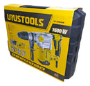 UYUSTOOLS UY‑RTM40R Rotary Hammer – Heavy-Duty Electric Demolition Drill, 40mm SDS Plus, 1050W Power, Variable Speed, Hammer Drill for Concrete, Masonry, Wall Chiseling & Construction Projects